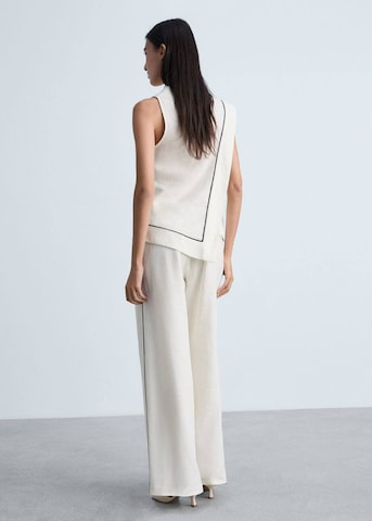 MANGO Wide leg Pants in White