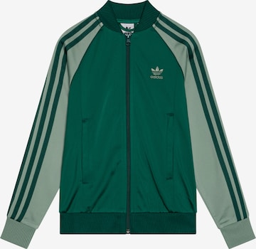 Giacca di felpa 'Adicolor' di ADIDAS ORIGINALS in verde: frontale