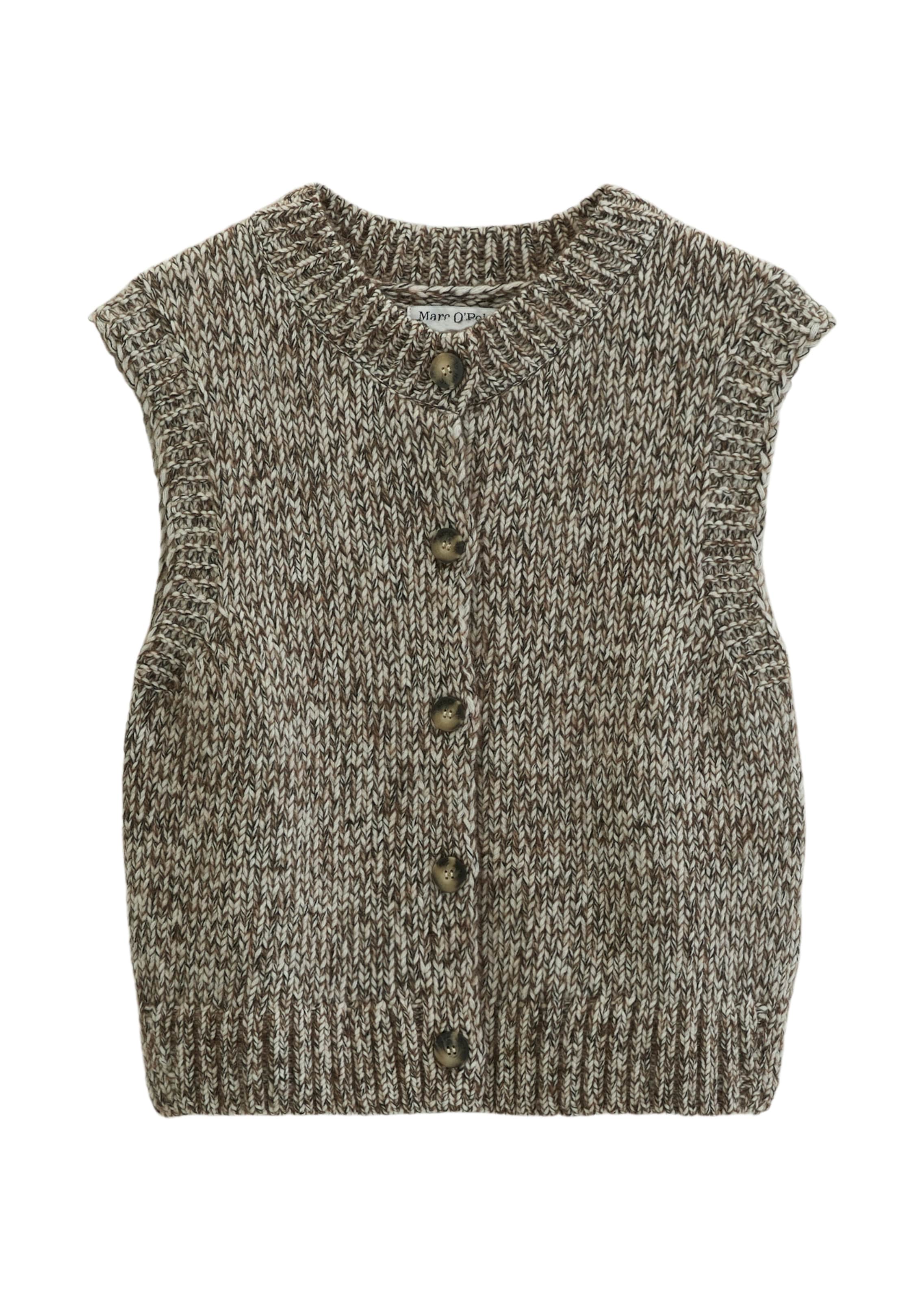 Marc O'Polo DENIM Knitted vest in Beige: front