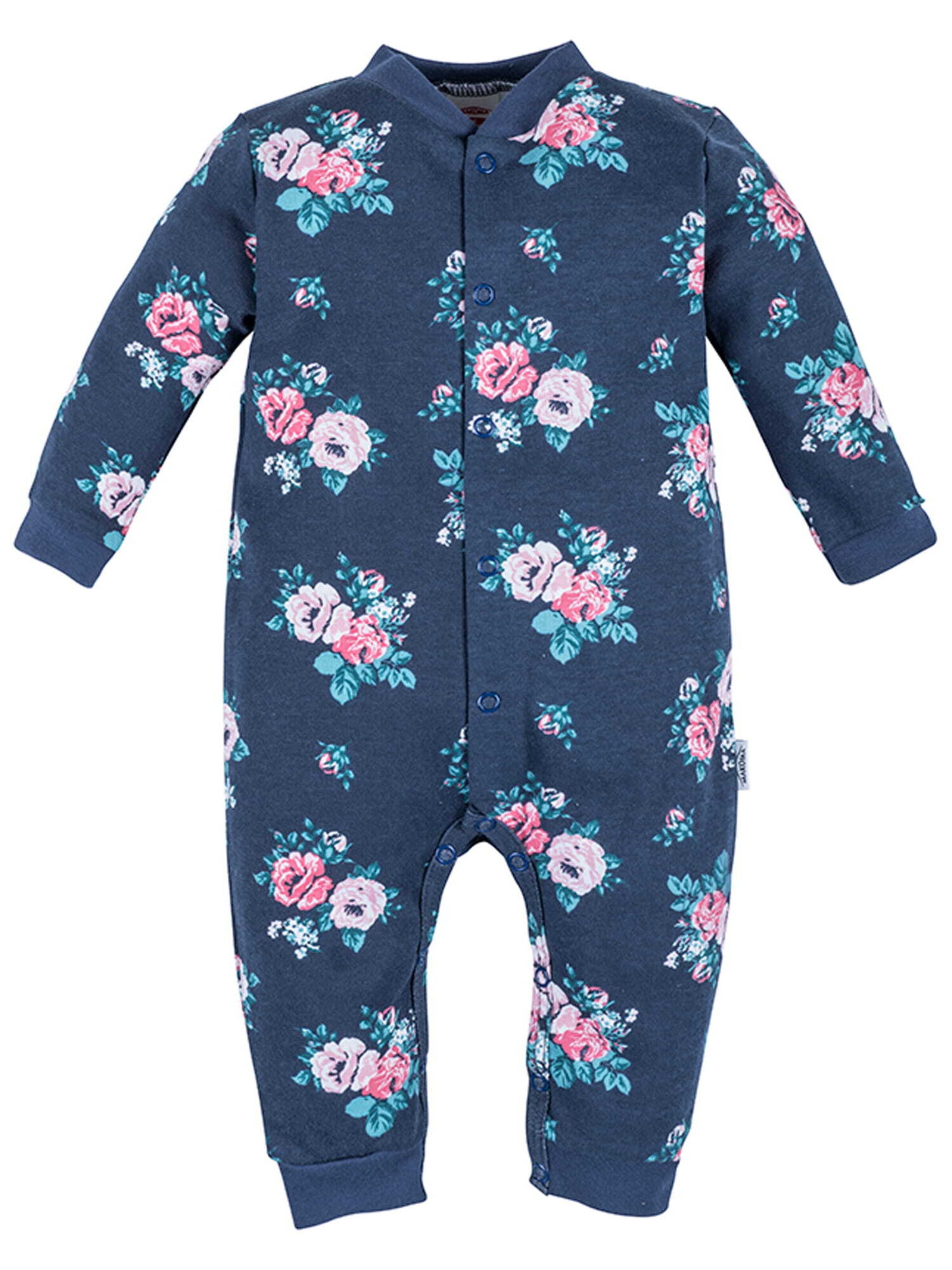 Makoma Romper/bodysuit 'Floral' in Blue: front