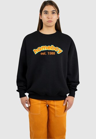 HOMEBOY Sweatshirt '90´s Chenille' in Schwarz