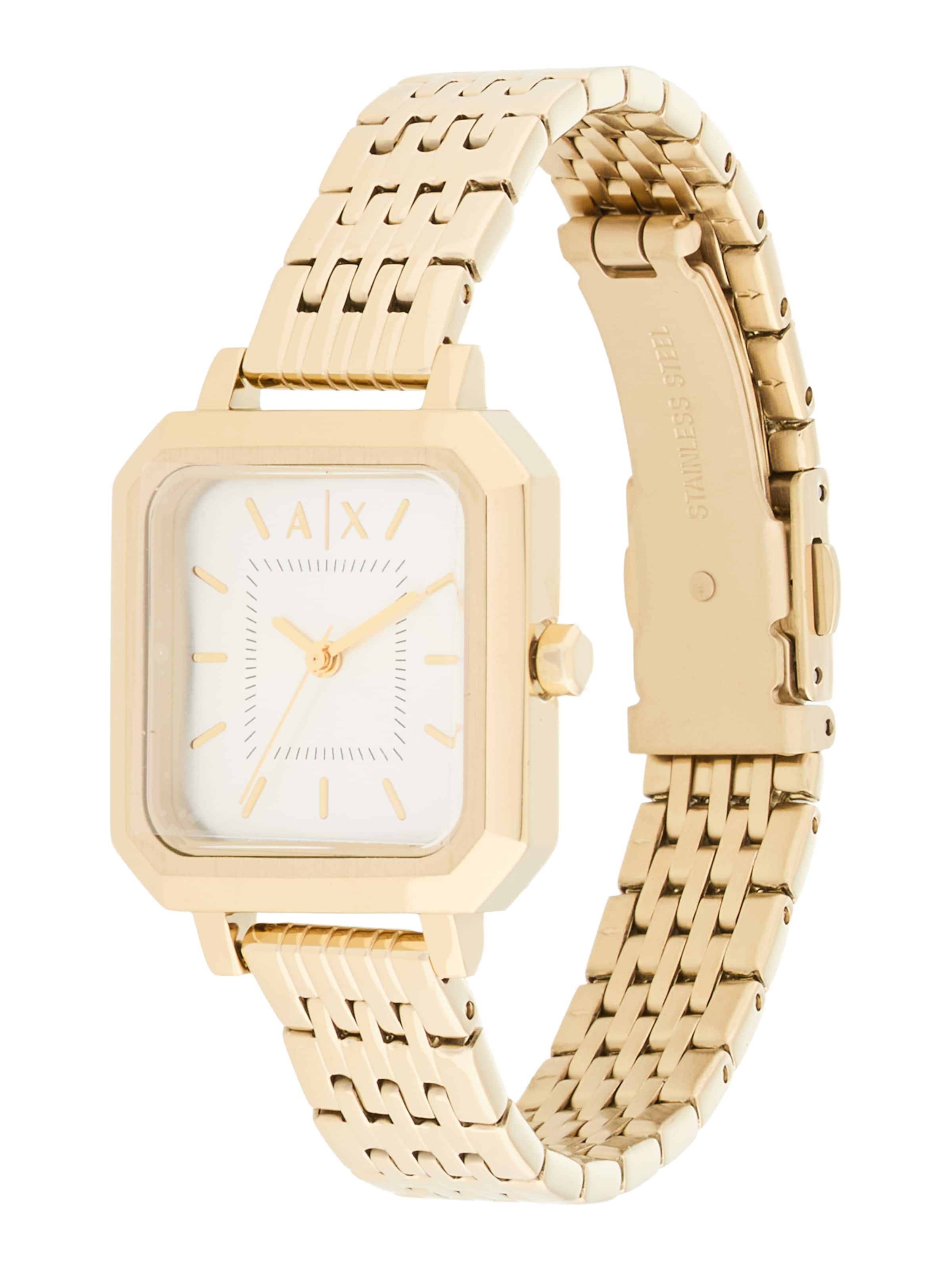 Ceas analogic de la ARMANI EXCHANGE pe auriu: față