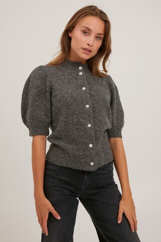 PULZ Jeans Knit Cardigan 'PZASTRID' in Grey: front
