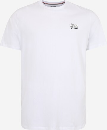 Maglietta 'TREVOR' di Jack & Jones Plus in bianco: frontale