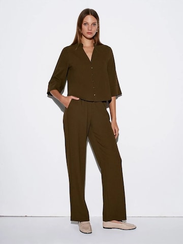 Wide Leg Pantalon Dilvin en vert