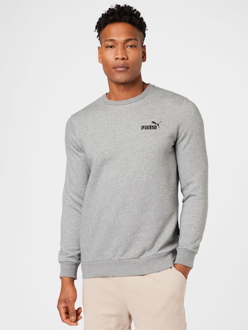 PUMA - Sweatshirt de desporto 'Essentials' em cinzento: frente