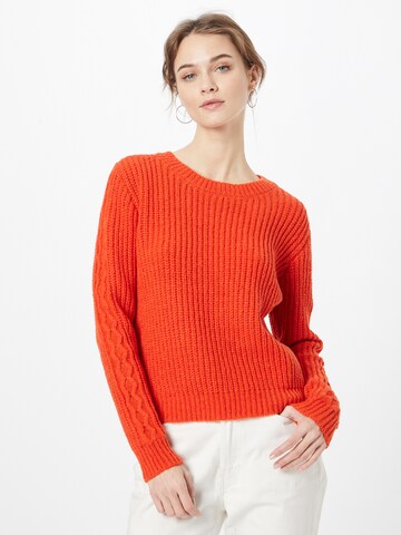 PIECES Пуловер 'SABRINA' в червено: отпред
