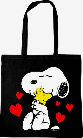 LOGOSHIRT Henkeltasche 'Peanuts - Best Friends' in Schwarz: Vorderseite