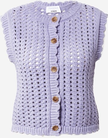 florence by mills exclusive for ABOUT YOU Gebreid vest in Lila: voorkant