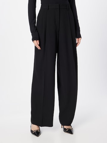 DAY BIRGER ET MIKKELSEN Loose fit Pleat-Front Pants 'Enzo' in Black: front