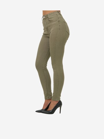Elara Skinny Jeansy w kolorze zielony