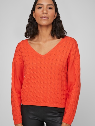 VILA Sweater 'CHAO' in Orange