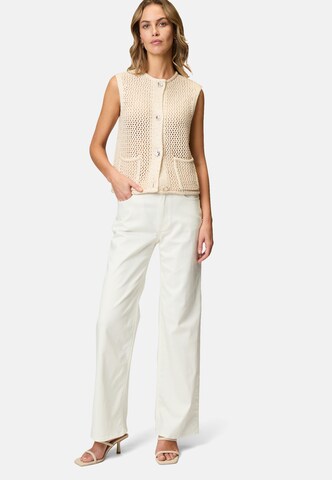 zero Strickweste mit Glitzer in Beige