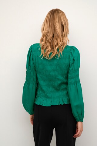 Cream Blouse 'Henva' in Green