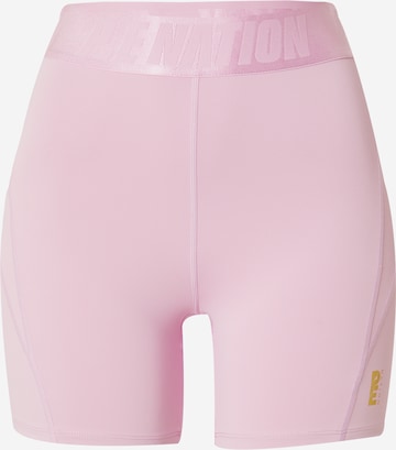 P.E Nation Skinny Παντελόνι σε ροζ: μπροστά