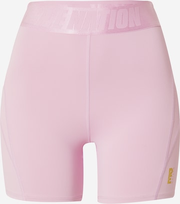 Skinny Pantalon P.E Nation en rose : devant