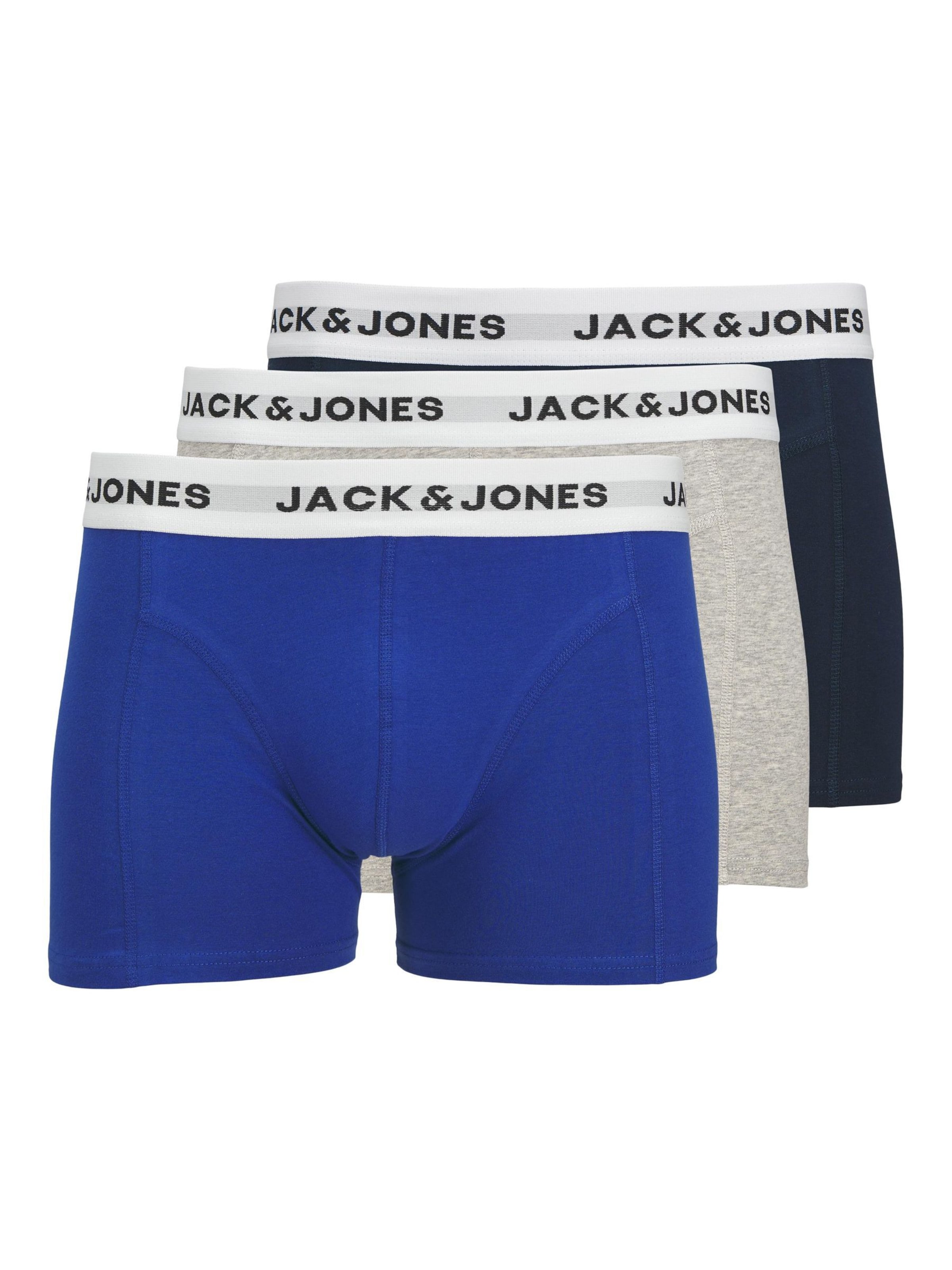 JACK & JONES Boksarice 'JACJOE' | modra / mornarska / pegasto siva / bela barva, Prikaz izdelka