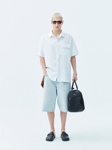 VAMOS CLO Comfort fit Button Up Shirt in White