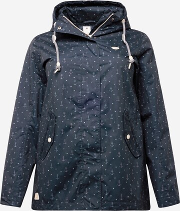 Ragwear Plus Between-Season Jacket 'LENCA MARINA' in Blue: front