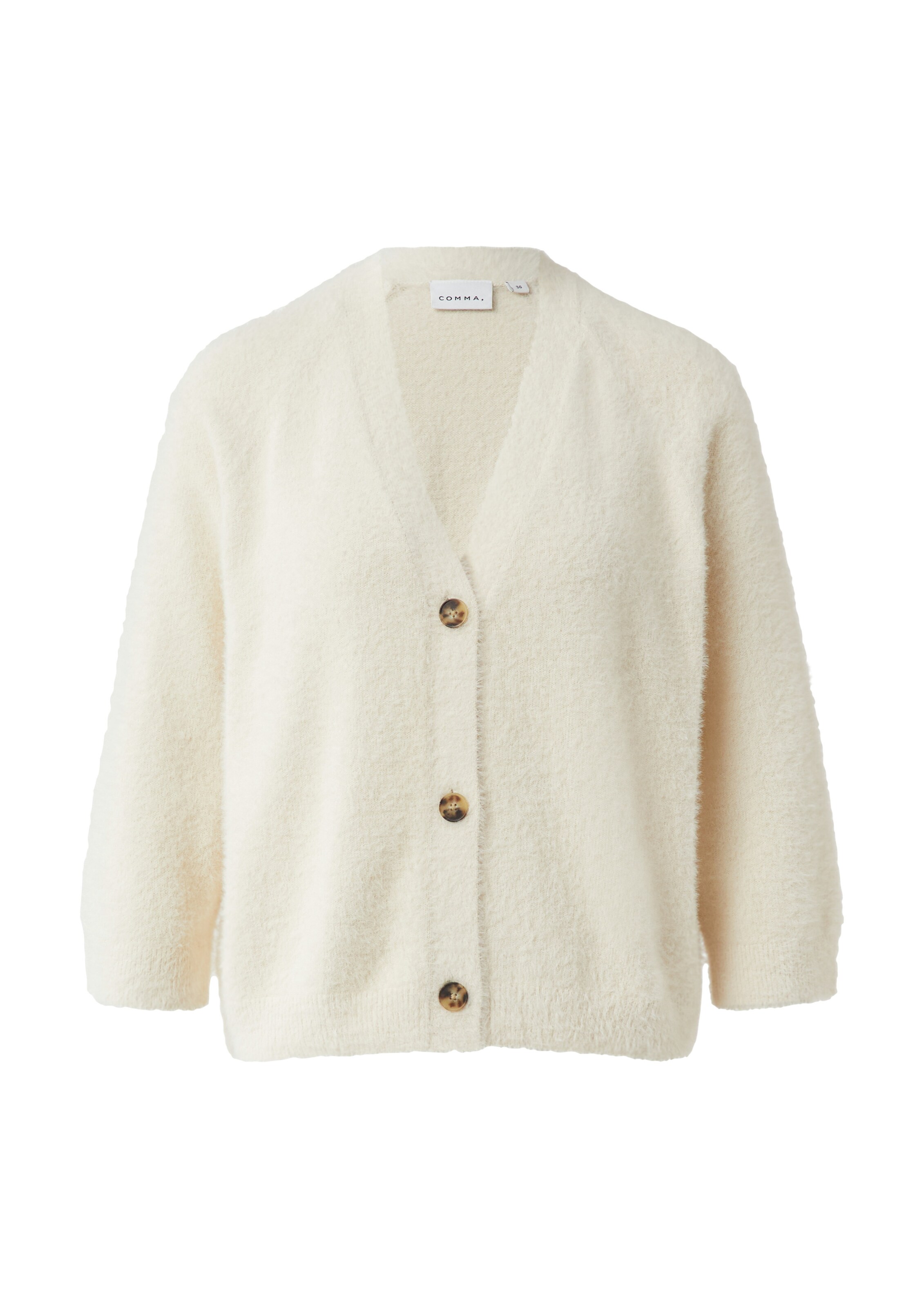 COMMA Gebreid vest in Beige: voorkant