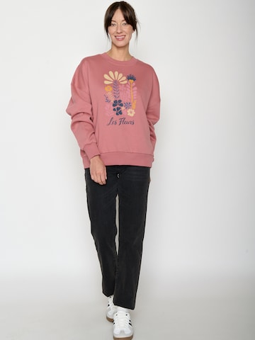 GREENBOMB Sweatshirt 'Les Fleurs' in Pink