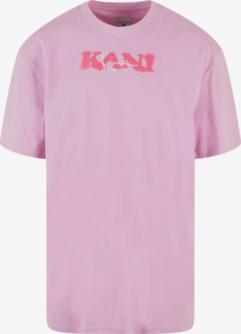 T-Shirt Karl Kani en rose : devant