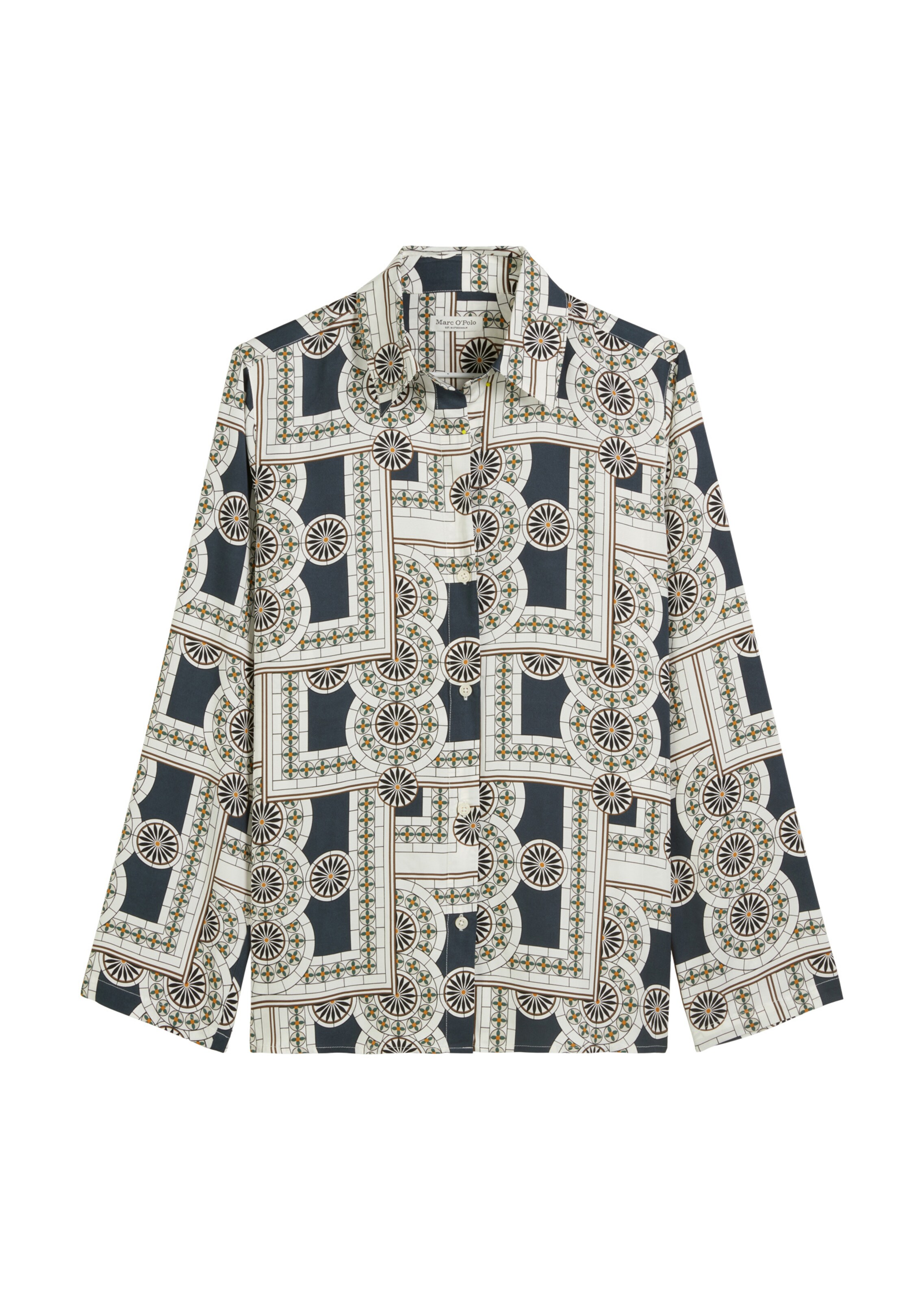 Marc O'Polo Bluse in creme / dunkelblau / taupe, Produktansicht