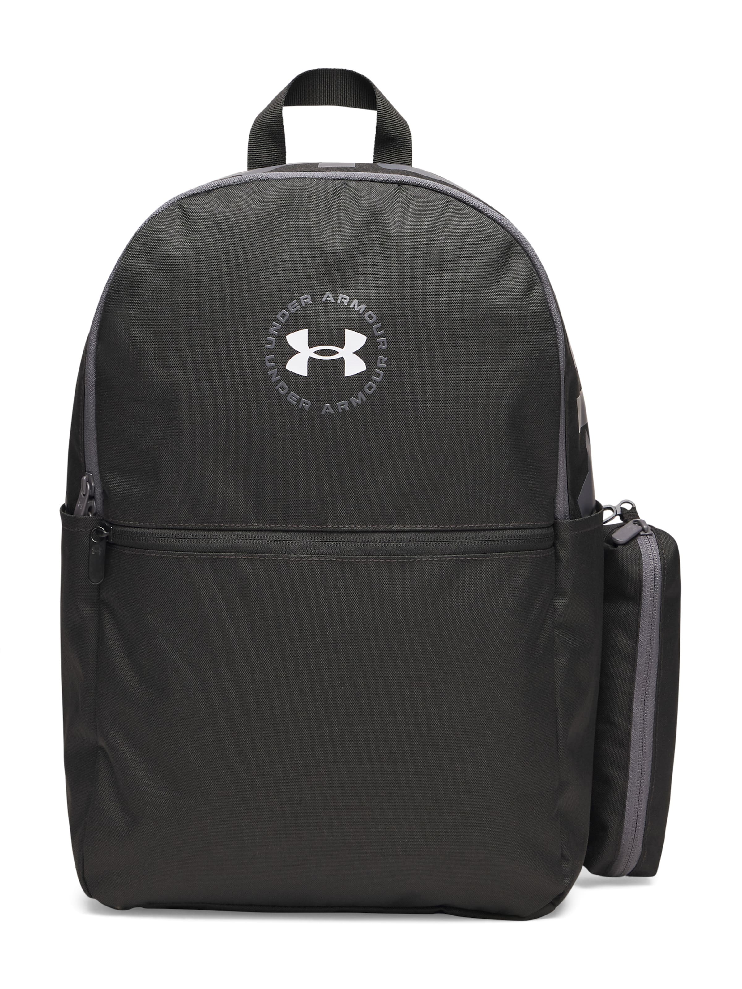 UNDER ARMOUR Sports backpack ' Essential mit Aufdruck ' in Black: front