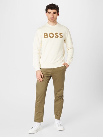 BOSS Orange Sweatshirt 'WeBasic' in Beige