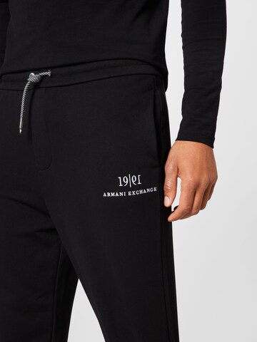 ARMANI EXCHANGE Дънки Tapered Leg Панталон в черно