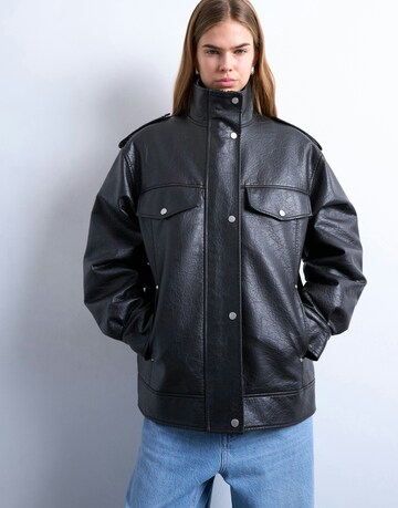 TOPSHOP Φθινοπωρινό και ανοιξιάτικο μπουφάν 'SAVA' σε μαύρο: μπροστά