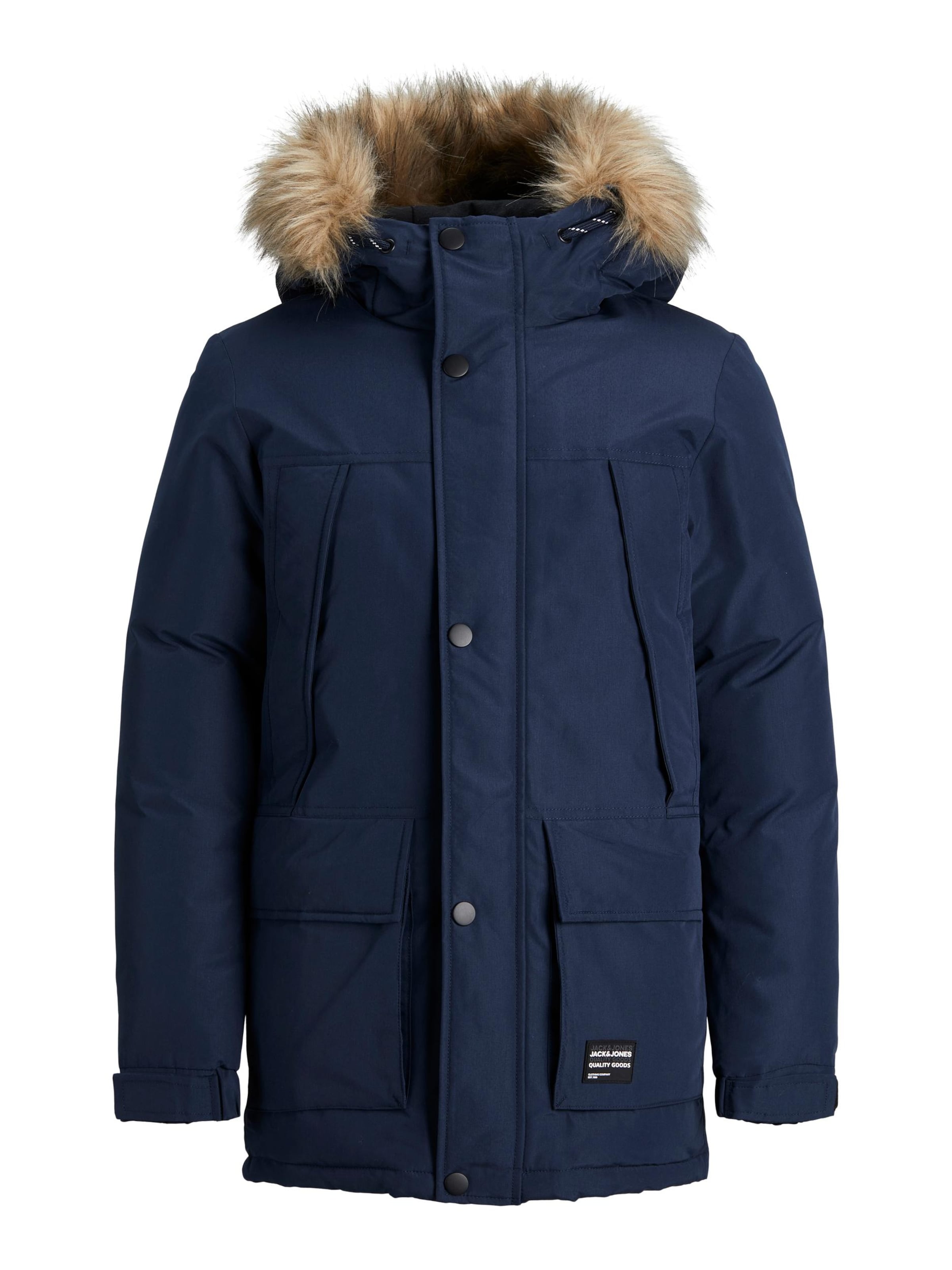 Kinder Kids (Gr. 92-140) Jack & Jones Junior Parka 'Super' in Navy - IN17720 Kinder Kids (Gr. 92-140) Jack & Jones Junior Parka 'Super' in Navy - IN17720