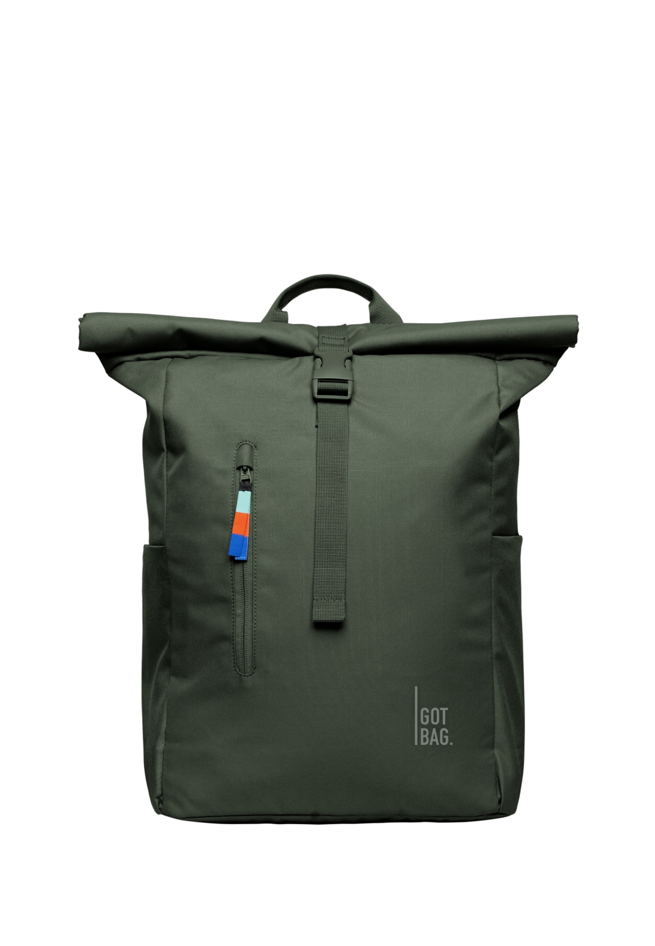 Zaino 'Rolltop Easy' di Got Bag in verde: frontale