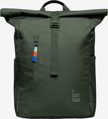 Got Bag Rugzak 'Rolltop Easy' in Groen: voorkant