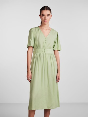 PIECES Shirt Dress in Green: front