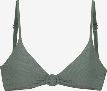 SUNSEEKER Triangle Bikini top in Green: front