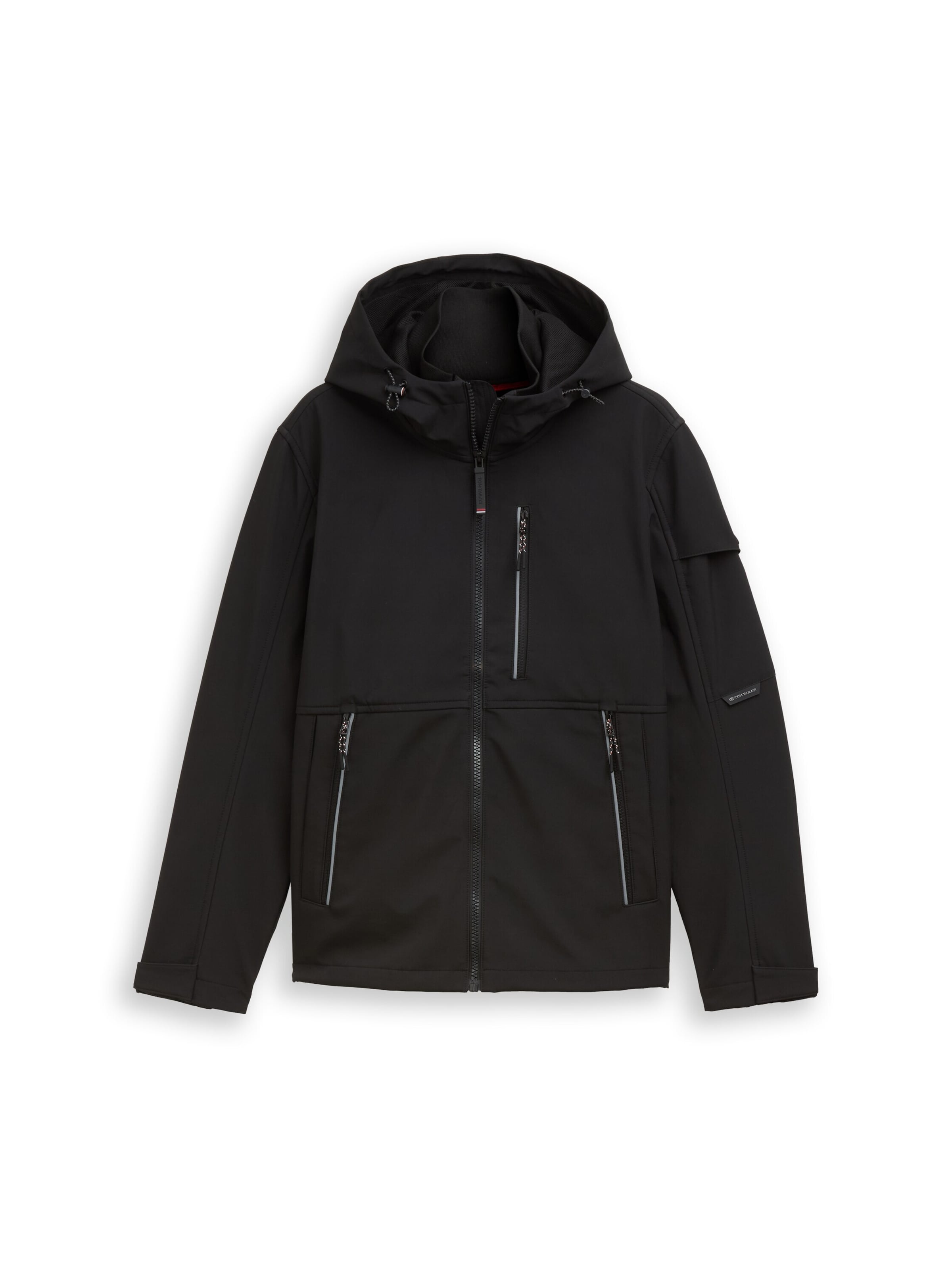 TOM TAILOR Funktionsjacke in Schwarz: Vorderseite