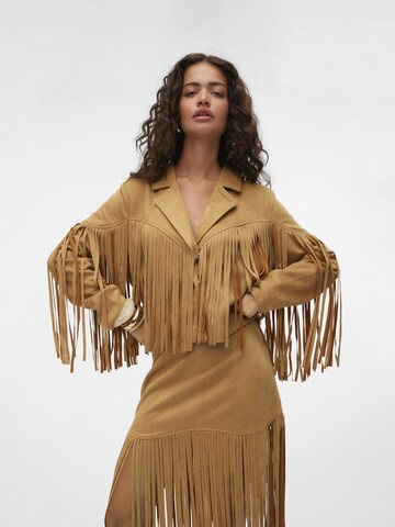 Veste mi-saison SOMETHINGNEW en or : devant