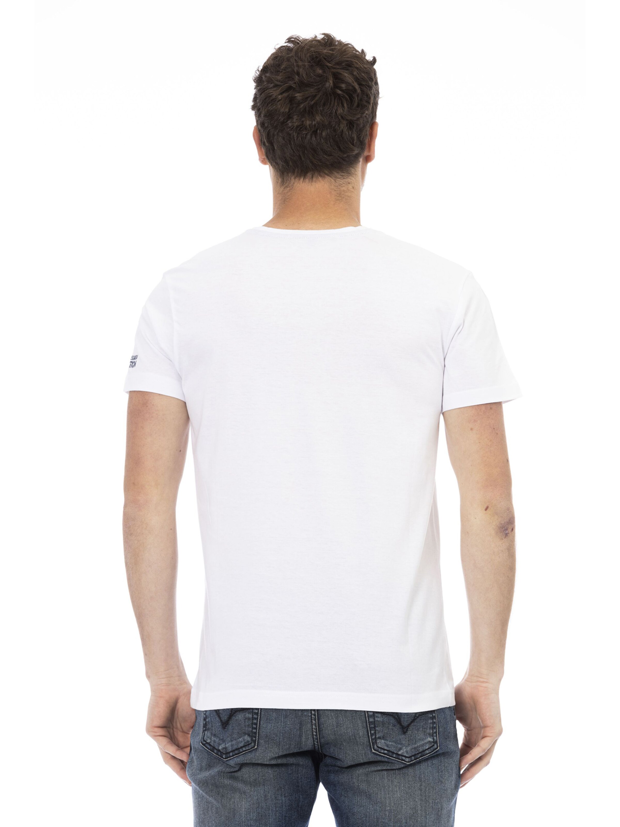 Top 'T-Shirt Uomo Valoris Misto Cotone Viscosa Stampa Aquila' di Trussardi in bianco
