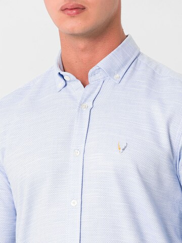 By Diess Collection Slim fit Button Up Shirt in Blue