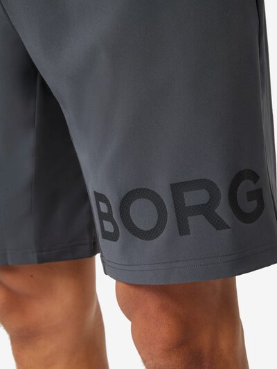 BJÖRN BORG Badeshorts in grau / schwarz, Produktansicht
