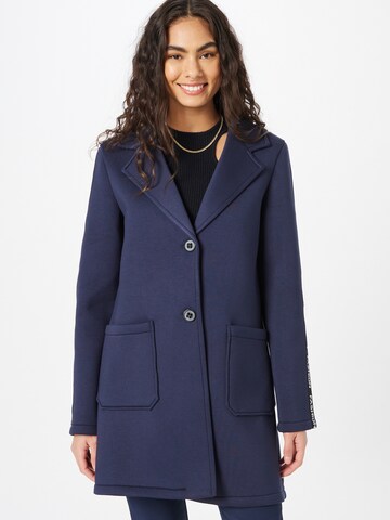 Amber & June Between-Seasons Coat in Blue: front