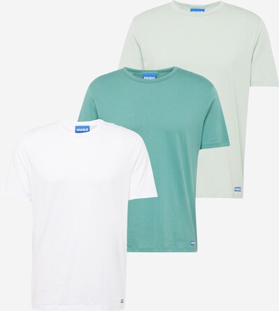 HUGO Koszulka 'BLUE3_Naolo' w kolorze turkusowy / pastelowy zielony / białym, Podgląd produktu