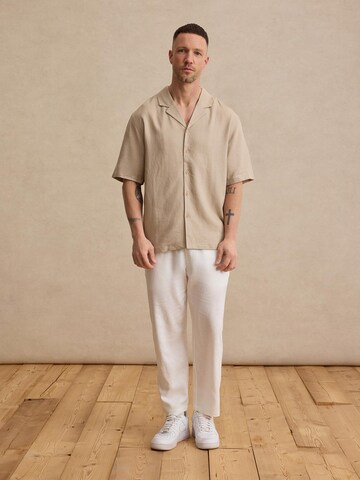 DAN FOX APPAREL Regular fit Button Up Shirt 'Ryan' in Grey