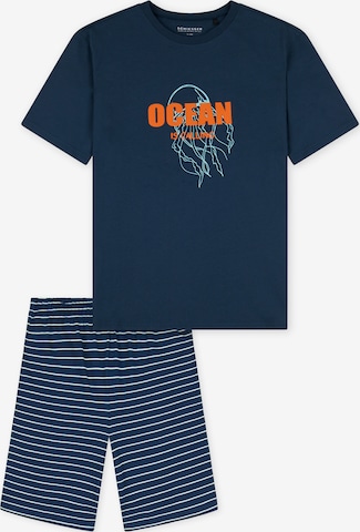 SCHIESSER - Pijama en azul: frente
