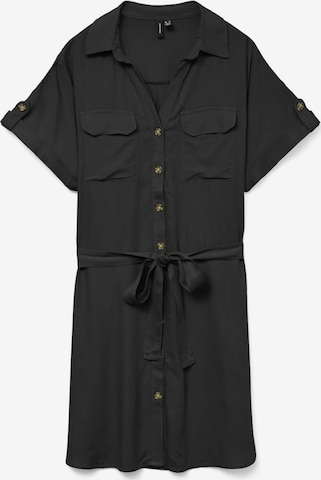 Robe-chemise 'VMBumpy' VERO MODA en noir : devant