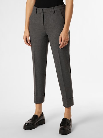 Cambio Regular Pleat-Front Pants 'Krystal' in Grey: front