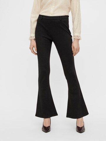 OBJECT Flared Trousers 'Sava' in Black: front