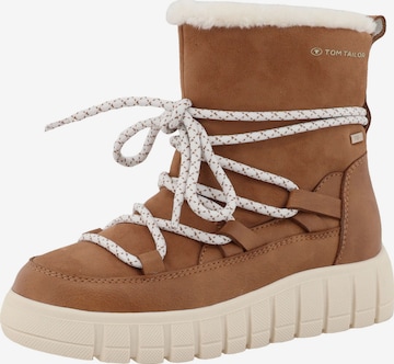 Bottes de neige TOM TAILOR en marron : devant