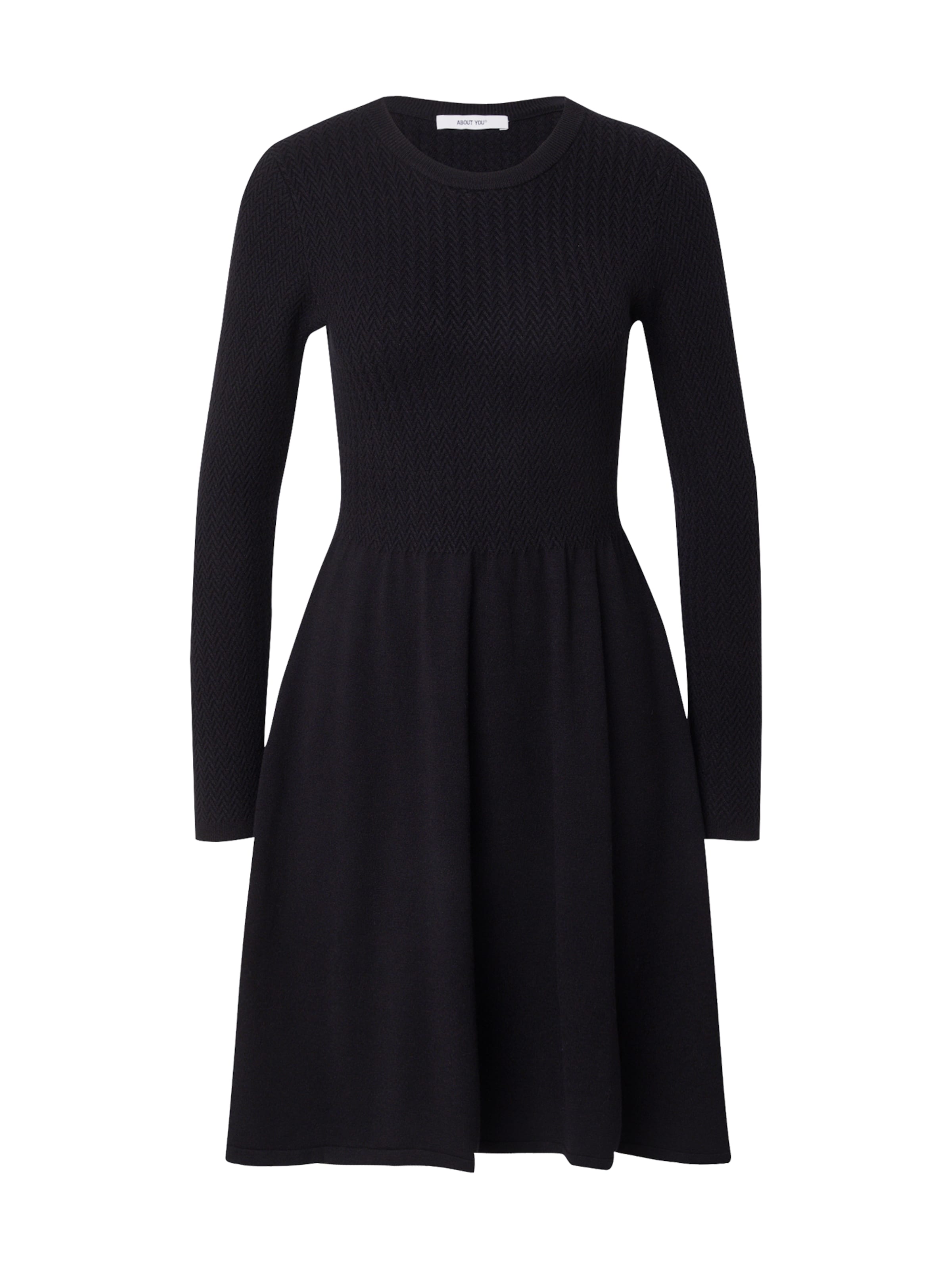 ABOUT YOU Pletené šaty 'Claire' - Čierna: predná strana